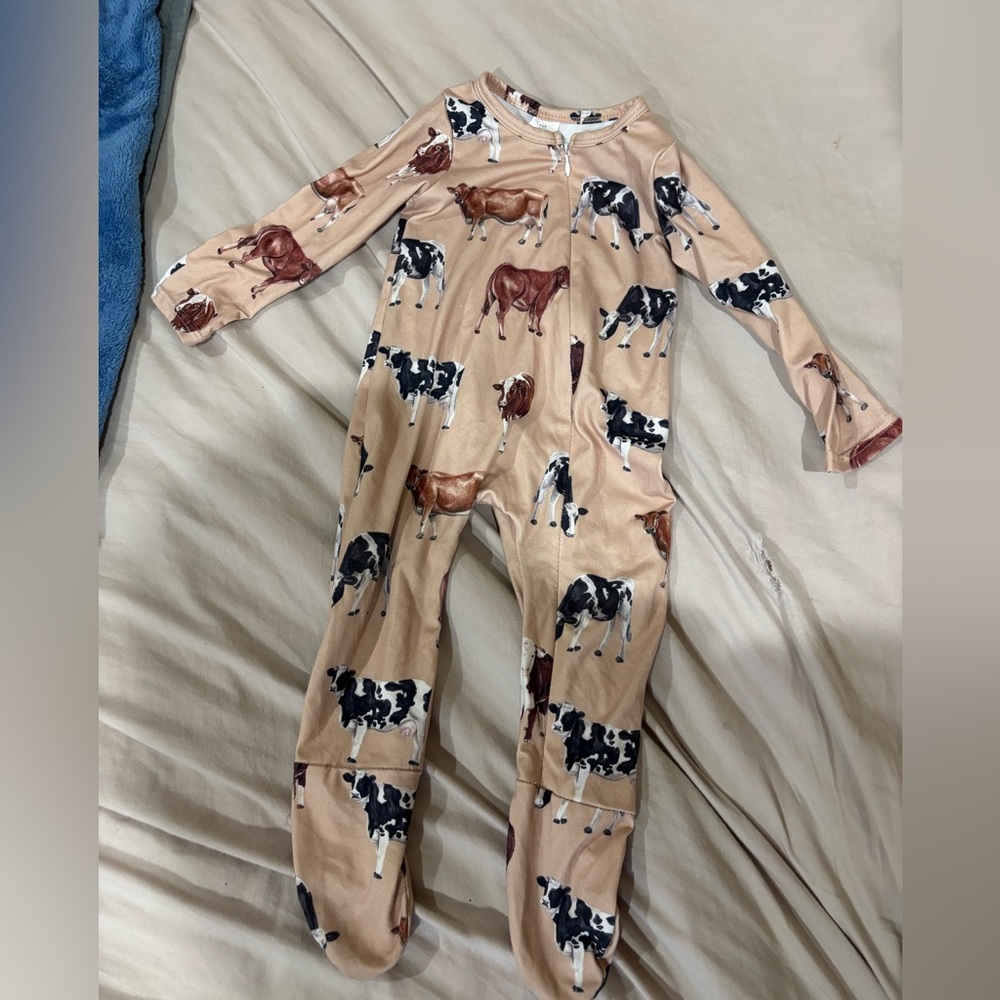 Cow Print Kids One Piece
